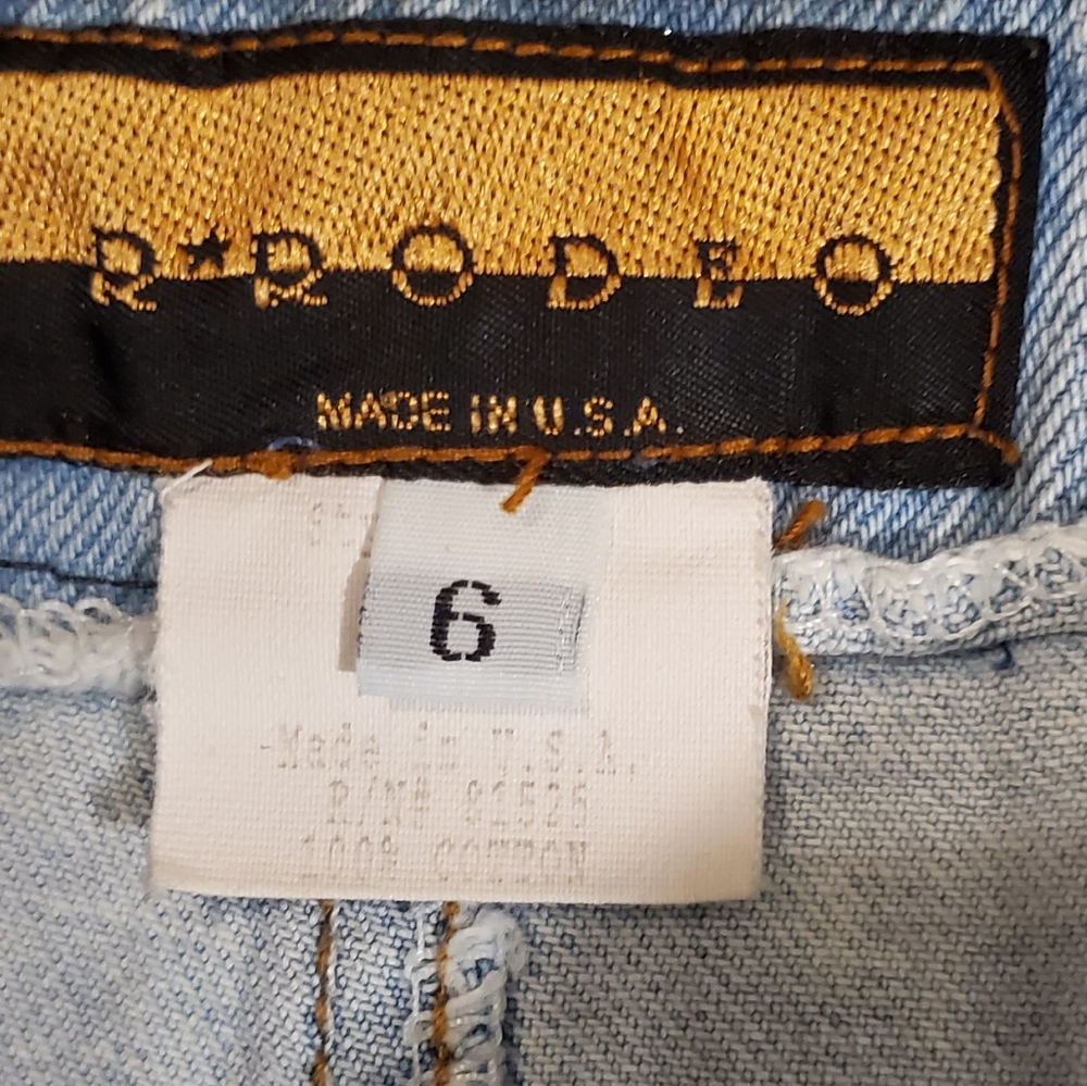 🔥SALE🔥R☆Rodeo Light Blue Wash Denim Skirt w/Side Buttons - Picture 4 of 8